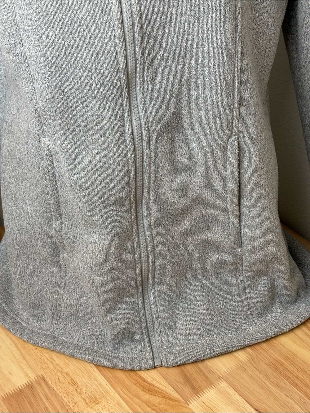 The North Face Women’s M Gray Sherpa Lined Fleece Jacket High Collar Full Zip - Picture 9 of 10